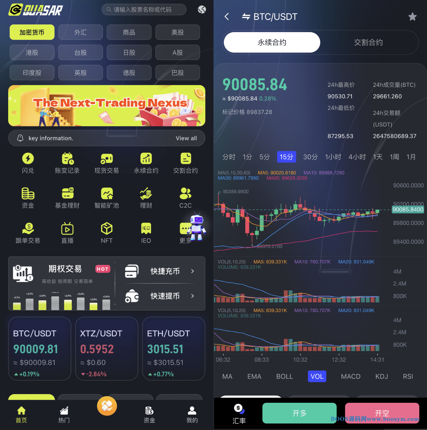 34国语言综合股票交易所开源源码可二开采用前后端分离技术架构/性能优越/企业运营级项目代码